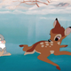 bambi and thumper on the ice